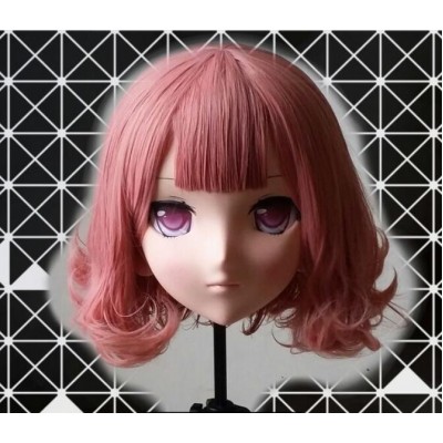 (MSM-01L) Custom Crossdress Female/Girl Resin 3/4 Head Cosplay Japanese Role Play Anime Kigurumi Mask 